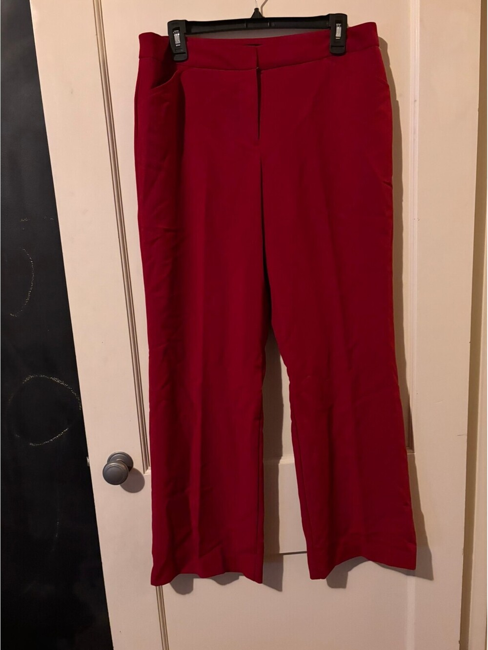 Nicole Miller red wide leg pants 10